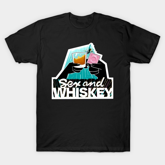 Sex & Whiskey Podcast Logo T-Shirt by GateCrashers